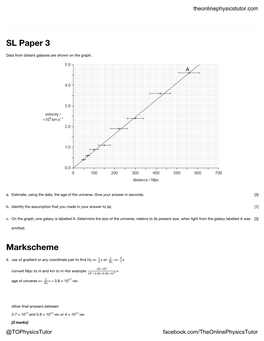 SL Paper 3 Markscheme