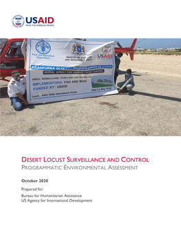 Desert Locust Surveillance and Control Programmatic Environmental Assessment