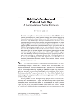 Bakhtin's Carnival and Pretend Role Play