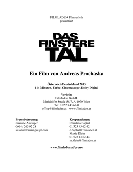 Ein Film Von Andreas Prochaska
