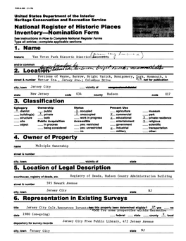 National Register Off Historic Places Inventory—Nomination Form