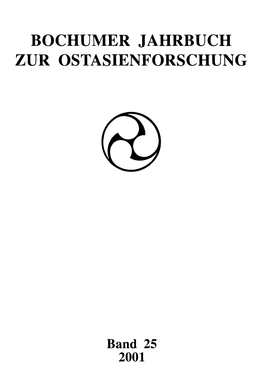 Bochumer Jahrbuch Zur Ostasienforschung