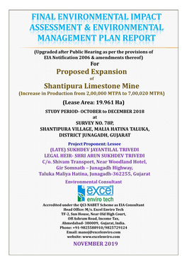 Final Environmental Impact Assessment & Environmental Management Plan Report