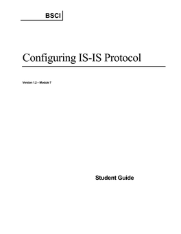 Configuring IS-IS Protocol