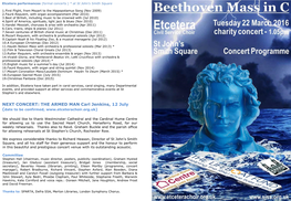 Concert 20: Beethoven Mass in C with Orchestra