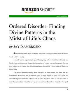 Ordered Disorder: Finding Divine Patterns in the Midst of Life's Chaos