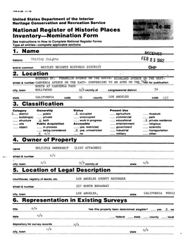 National Register of Historic Places Inventory—Nomination Form