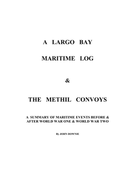 A Largo Bay Maritime Log the Methil Convoys