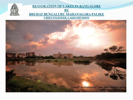 Restoration of Lakes in Bangalore by Bruhat