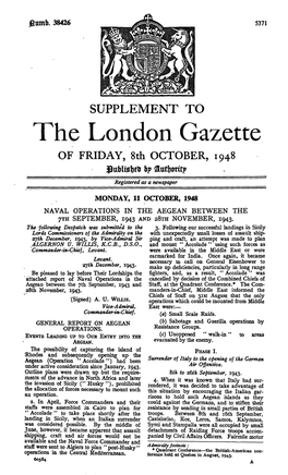 The London Gazette of FRIDAY, Sth OCTOBER, 1948 B? Registered As a Newspaper