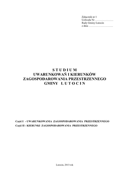 Tekst Zmiany Studium Gm. LUTOCIN