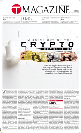 1.43T Page 3 Page 8 I Don’T Recall a Case Where DNA Tests Proved Was the Global Crypto Market Cap on � Ere Is a Norm Here