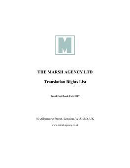 THE MARSH AGENCY LTD Translation Rights List