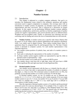 Chapter – 2 Number Systems