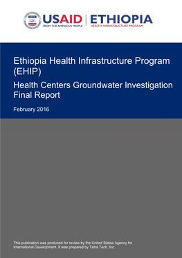 Ethiopia Health Infrastructure Program (EHIP)