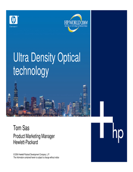 Ultra Density Optical Technology