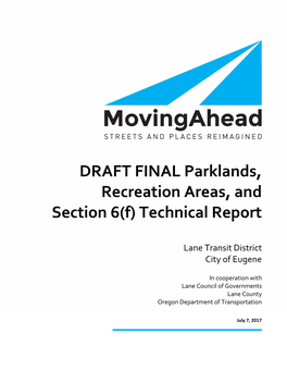 Draft Parklands, Recreation Areas, and Section 6(F) Technical Report