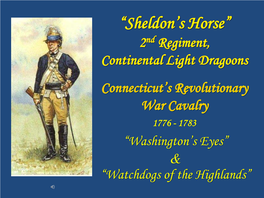 Sheldon's Horse, 2Nd Regiment, Continental Light Dragoons