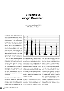 TV Kuleleri Ve Yangın Önlemleri