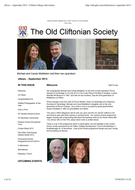 Enews – September 2013 - Clifton College Enewsletter