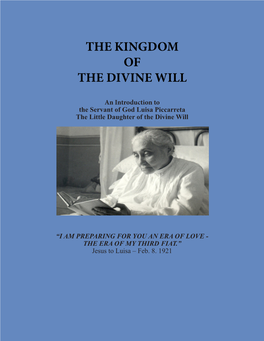 An Introduction to the Servant of God Luisa Piccarreta the Little Daughter of the Divine Will