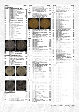 Norske Mynter I 47 1 Øre Samling I Siegbrett, 1876, 91, 93, 99, 900 I 101 25 Øre 1945 Sink I Kv