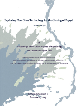 Exploring New Glass Technology for the Glazing of Papyri