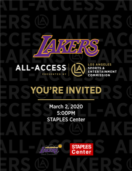 View Lakers All Access Invitation