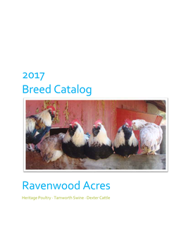 2017 Breed Catalog Ravenwood Acres