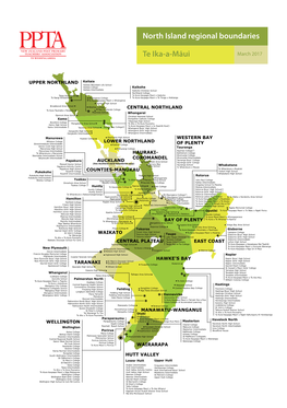 North Island Regional Boundaries