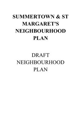 Summertown & St Margaret's Neighbourhood Plan