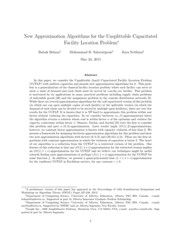 New Approximation Algorithms for the Unsplittable Capacitated Facility Location Problem∗