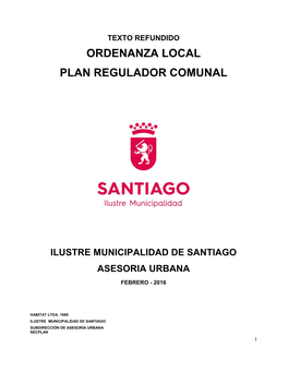 Ordenanza Local Plan Regulador Comunal