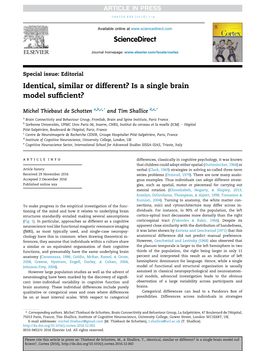 Identical, Similar Or Different? Is a Single Brain Model Sufficient?.Pdf