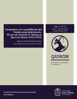 Caciquismo Y La Consolidación Del Estado Posrevolucionario. El Caso De Gonzalo N