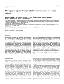 Dlx5 Regulation of Craniofacial Development 3833