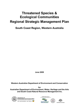 Threatened Species & Ecological Communities Regional Strategic