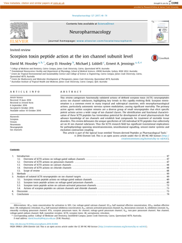 Scorpion Toxin Peptide Action at the Ion Channel Subunit Level