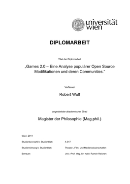 Diplomarbeit