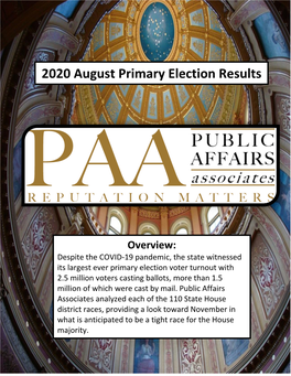 2020 August Primary Election Results