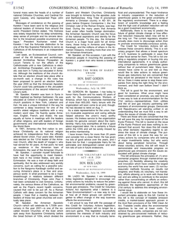 CONGRESSIONAL RECORD— Extensions of Remarks E1542 HON. BART GORDON HON. RICK LAZIO