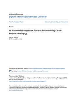 Reconsidering Center-Periphery Pedagogy" (2019)