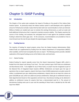 Chapter 5: ISASP Funding