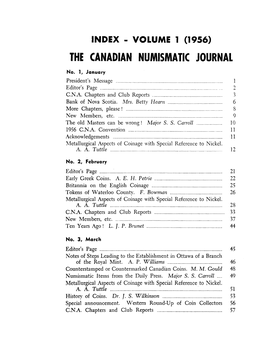 The Canadian Numismatic Journal