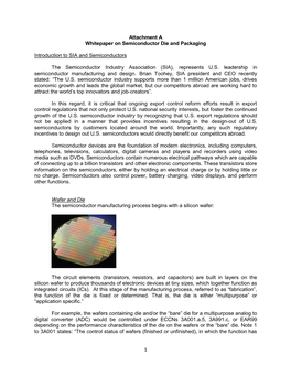 1 Attachment a Whitepaper on Semiconductor Die and Packaging