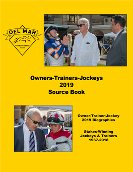 Owners-Trainers-Jockeys 2019 Source Book