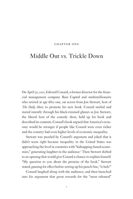 Middle out Vs. Trickle Down