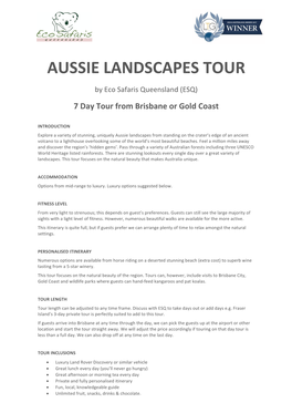 Aussie Landscapes Tour