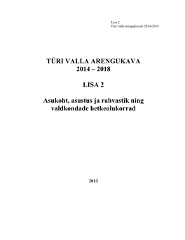 Türi Valla Arengukava 2014 – 2018