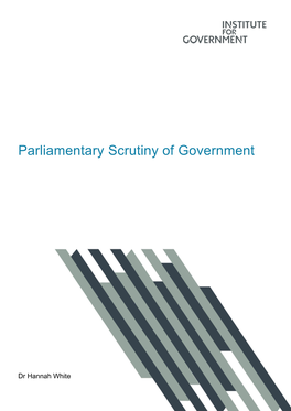 Parliamentary Scrutiny of Government